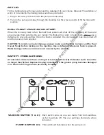 Preview for 3 page of NSS PREDATOR CXC150 Operating Instructions Manual