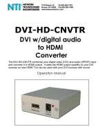 NTI DVI-HD-CNVTR Operation Manual предпросмотр