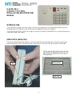 Preview for 1 page of NTI E-AVDS-CELC Installation And Operation Manual