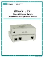 Предварительный просмотр 1 страницы NTI ETH-2X1 Installation And Operation Manual