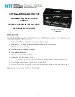 NTI SE-DVI-2A Installation Manual preview