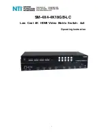 NTI SM-4X4-4K18GB-LC Operating Instructions Manual preview