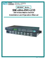 Предварительный просмотр 1 страницы NTI SM-nXm-DVI-LCD Installation And Operation Manual