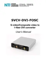 Preview for 1 page of NTI SVCV-DVI-FOSC User Manual