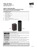 NTI Trin & Stor S Series Installation And Operation Instructions Manual предпросмотр