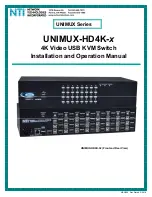 Предварительный просмотр 1 страницы NTI UNIMUX-HD4K-x Installation And Operation Manual