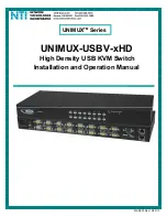 Предварительный просмотр 1 страницы NTI UNIMUX-USBV-16HDU Installation And Operation Manual