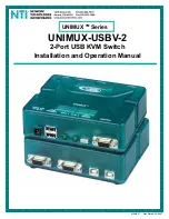 Предварительный просмотр 1 страницы NTI UNIMUX-USBV-2 Installation And Operation Manual