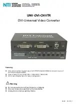 NTI UNV-DVI-CNVTR Manual предпросмотр