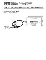 Preview for 1 page of NTI USB-A+A-5M Installation And User Manual