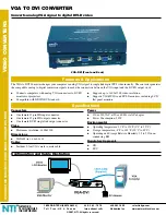 NTI VGA-DVI Specifications preview