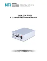 NTI VGACMP-HD Operation Manual preview