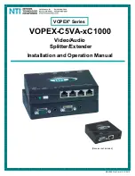 Preview for 1 page of NTI VOPEX-C5VA-4C1000 Installation And Operation Manual