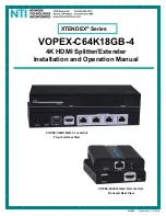 Preview for 1 page of NTI VOPEX-C64K18GB-4 Installation And Operation Manual