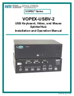 Предварительный просмотр 1 страницы NTI VOPEX-USBV-2 Installation And Operation Manual