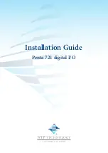 NTP Technology Penta 721 digital I/O Installation Manual preview