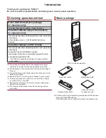 Preview for 2 page of NTT docomo Aquos SH-01J Instruction Manual