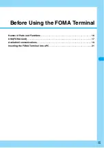 Preview for 18 page of NTT docomo FOMA M2501 Manual