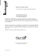 Предварительный просмотр 4 страницы Nu-Air ELIMINATOR 200 Manual