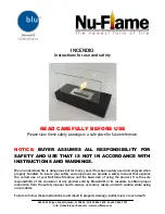 Preview for 1 page of Nu-Flame INCENDIO Instructions For Use And Safety