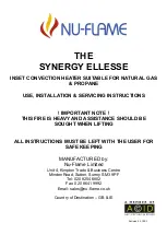 Preview for 1 page of Nu-Flame SYNERGY ELLESSE Use, Installation & Servicing Instructions