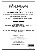 Preview for 1 page of Nu-Flame Synergy Perspective BF Use, Installation & Servicing Instructions