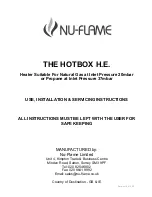 Preview for 1 page of Nu-Flame THE HOTBOX H.E. Use, Installation & Servicing Instructions