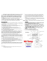 Preview for 2 page of NU Temp NU-701 User Manual