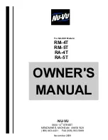 Nu-Vu RA-4T Owner'S Manual preview