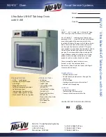 Nu-Vu Ultra Bake UB-E4T Specification Sheet preview