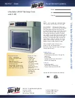 Предварительный просмотр 1 страницы Nu-Vu Ultra Bake UB-E4T Specification Sheet