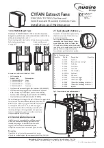 Nuaire Group CYFAN Installation And Maintenance Manual preview