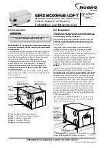 Nuaire Group MRXBOX95B-LOFT Installation And Maintenance Manual preview