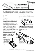 NuAire AXUS SVT2 Installation And Maintenance preview