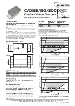 Preview for 1 page of NuAire CVD125 Installation And Maintenance