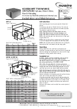 NuAire ECOSMART TWINFAN Series Installation And Maintenance Manual preview