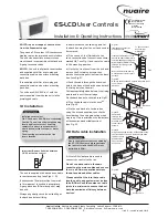 Preview for 2 page of NuAire ES-LCD Installation & Operating Instructions Manual