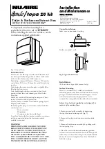 NuAire Genie/tops 230 volt Installation And Maintenance Manual preview