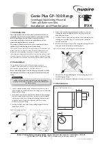 NuAire Genies Plus GP-100 Series Installation And Maintenance предпросмотр