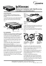 NuAire lpXboxac Installation And Maintenance предпросмотр