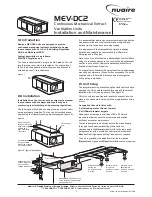 NuAire MEV-DC2 Installation And Maintenance preview