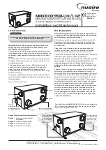 Preview for 1 page of NuAire MRXBOX95B-LH2 Installation And Maintenance Manual