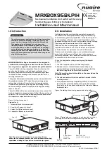 Preview for 1 page of NuAire MRXBOX95B-LPIH Installation And Maintenance Manual