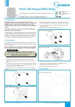 NuAire NA-E-100 Series Installation And Maintenance preview