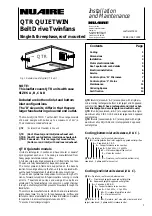 NuAire QUIETWIN QTR Installation And Maintenance Manual preview