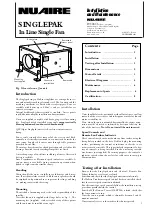 NuAire SINGLEPAK SP125 Installation And Maintenance Manual preview