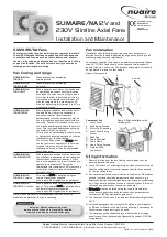 NuAire SLIMAIRE/NA Series Installation And Maintenance preview