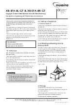 Preview for 1 page of NuAire XB-EFA-8L-GT Installation, Operating And Maintenance Instructions For The Installer And The User