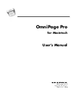 NUANCE OMNIPAGE PRO 8 Manual preview