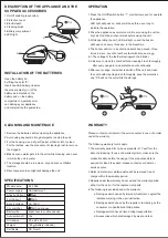 Предварительный просмотр 2 страницы nubeca EL-1002 User Manual